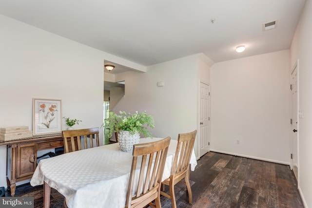 3560 Sherwin Dr, Manchester, MD 21102 - dining space featuring dark wood-style floors and baseboards
