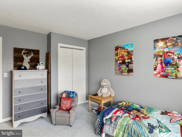 29 Blueberry Ln, Keyser, WV 26726 - bedroom with light carpet, a closet, and baseboards