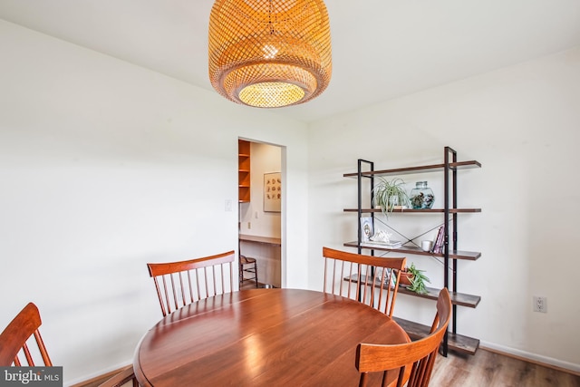 351 Gatewater Ct Unit C, Glen Burnie, MD 21060 - dining space with wood finished floors, a chandelier, and baseboards