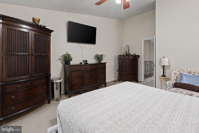 8101 Greenspring Way Unit 8101-E, Owings Mills, MD 21117 - bedroom with a ceiling fan and light carpet