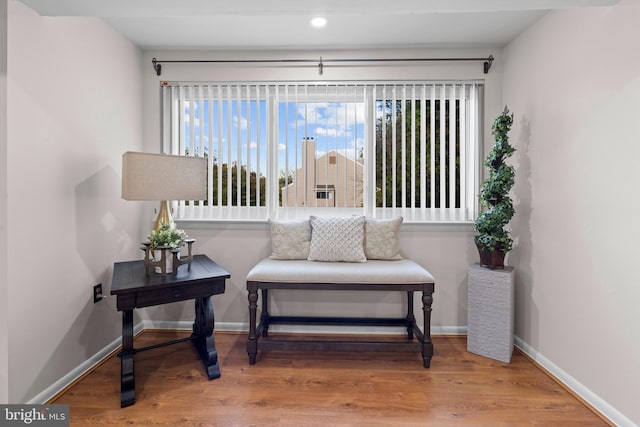 8101 Greenspring Way Unit 8101-E, Owings Mills, MD 21117 - sitting room with recessed lighting, wood finished floors, and baseboards