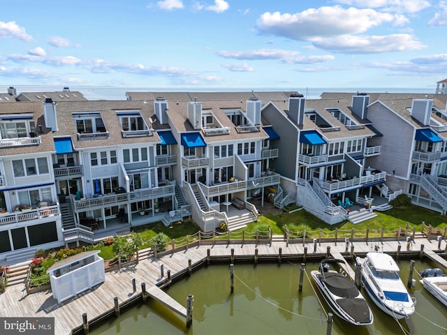 8074 Windward Key Dr, Chesapeake Beach, MD 20732 - bird's eye view of a large body of water