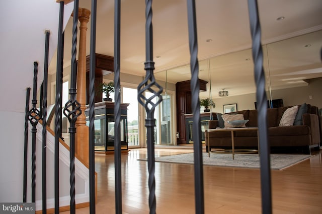 8074 Windward Key Dr, Chesapeake Beach, MD 20732 - common area with stairs and crown molding