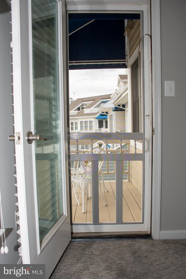 8074 Windward Key Dr, Chesapeake Beach, MD 20732 - doorway featuring carpet floors