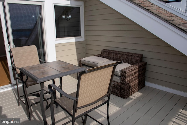 8074 Windward Key Dr, Chesapeake Beach, MD 20732 - wooden deck featuring outdoor dining space