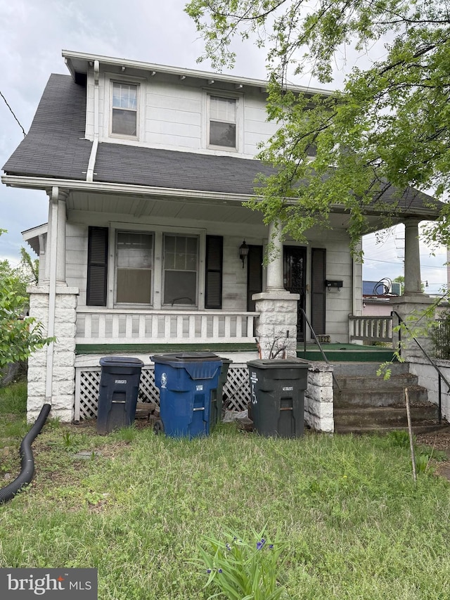 view of front of home with a porch