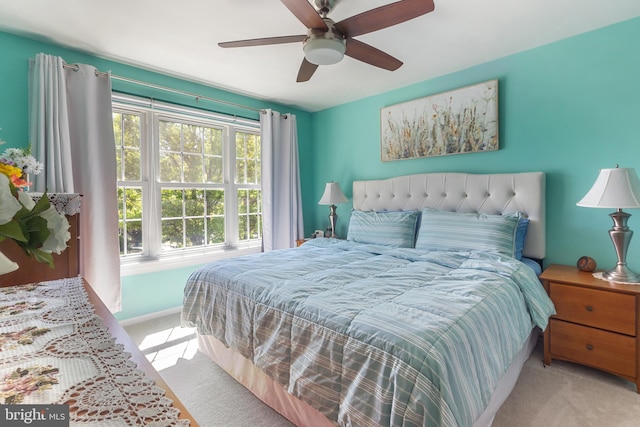 10230 Faire Commons Ct, Burke, VA 22015 - bedroom with baseboards, carpet, and a ceiling fan