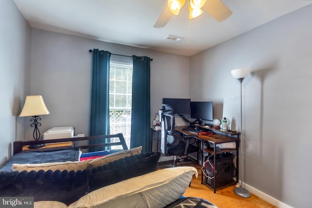 10230 Faire Commons Ct, Burke, VA 22015 - office area featuring visible vents, a ceiling fan, and baseboards