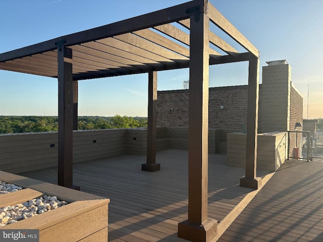 1900 Lyttonsville Rd Unit 1006, Silver Spring, MD 20910 - wooden deck featuring a pergola