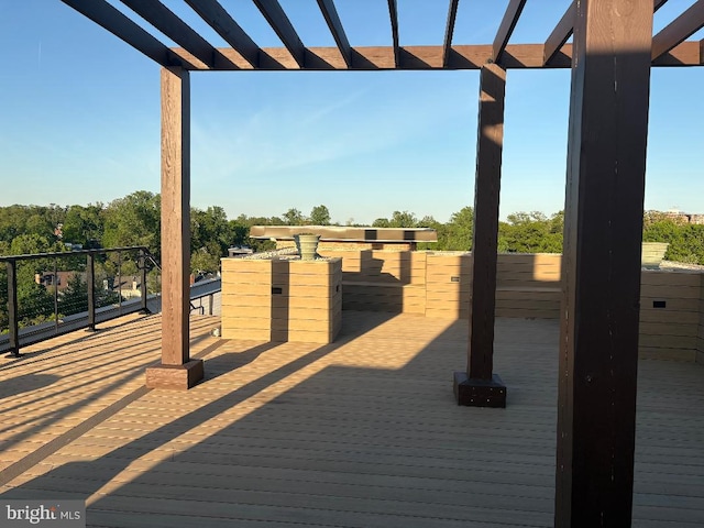 1900 Lyttonsville Rd Unit 1006, Silver Spring, MD 20910 - deck featuring a pergola