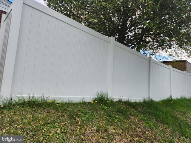 view of side of property featuring fence