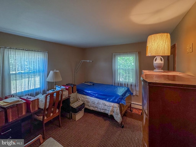 4564 Mountain Rd, Pasadena, MD 21122 - carpeted bedroom with a baseboard radiator