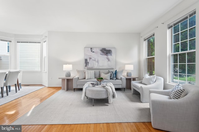206 Cherrywood Ter, Gaithersburg, MD 20878 - living area featuring wood finished floors and baseboards