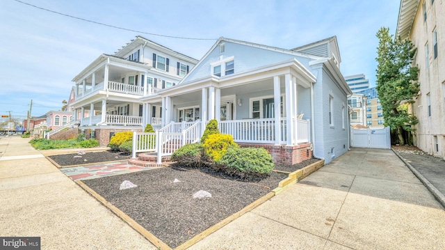 107 S Dover Ave, Atlantic City, NJ 08401 - view of front of house with covered porch and driveway