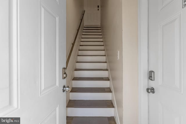 staircase with baseboards