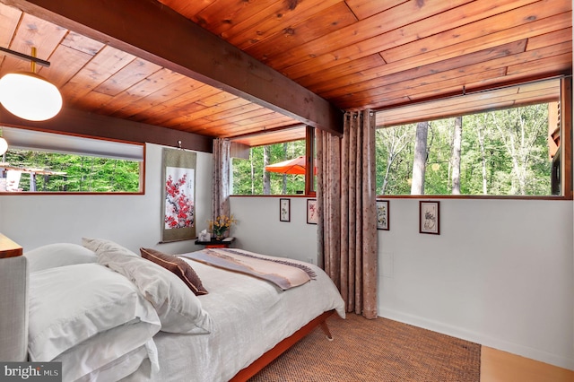 1104 High Country Rd, Baltimore, MD 21286 - carpeted bedroom featuring wood ceiling
