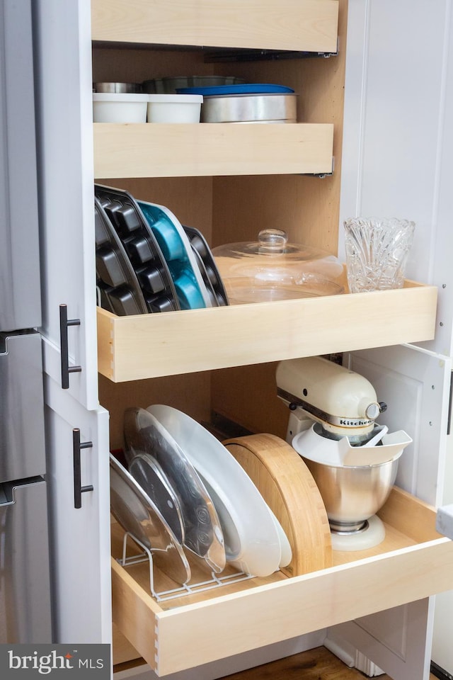 room details with freestanding refrigerator