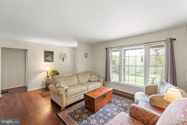 2385 Heide Cooper Rd, Shanks, WV 26761 - living area with baseboards and wood finished floors