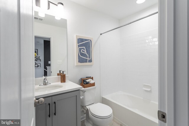 HOMESITE12 Old York Rd, Dillsburg, PA 17019 - bathroom featuring visible vents, toilet, bathtub / shower combination, and vanity