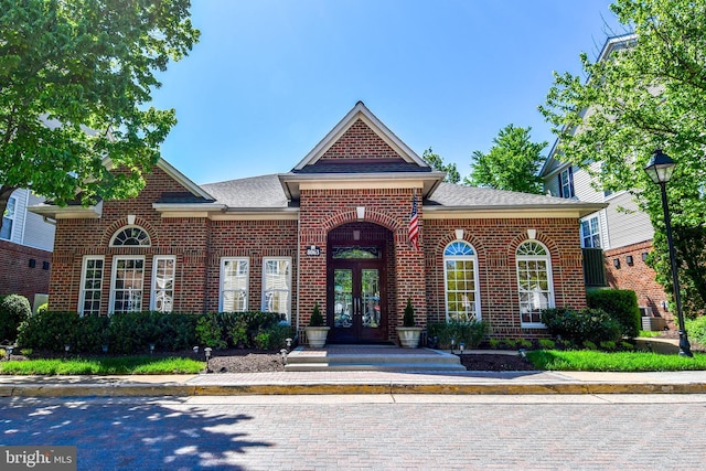 3009 Nicosh Cir Unit 4201, Falls Church, VA 22042 - view of front of property featuring brick siding, a shingled roof, and french doors