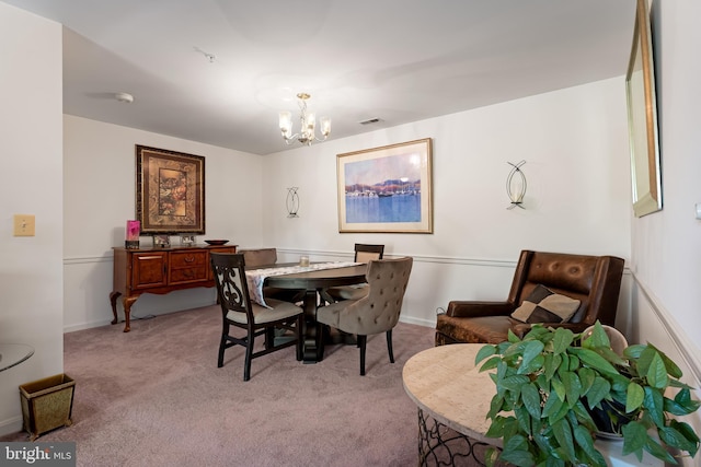 3907 Hannon Ct Unit 3B, Nottingham, MD 21236 - dining room featuring a chandelier and light colored carpet