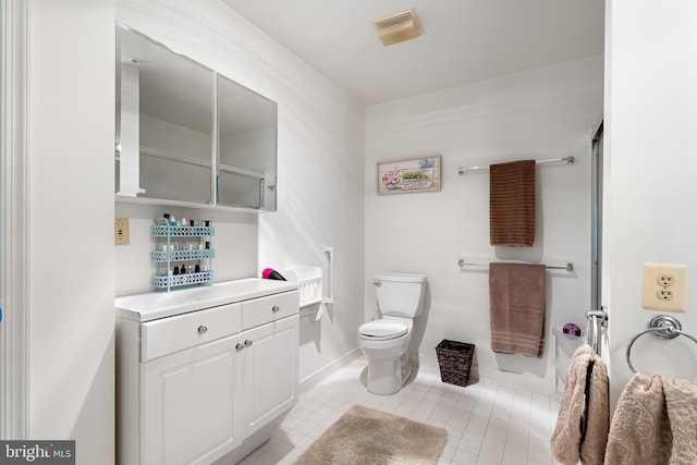 3907 Hannon Ct Unit 3B, Nottingham, MD 21236 - full bathroom with toilet, vanity, tile patterned floors, baseboards, and a shower