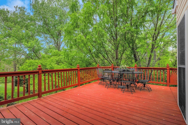 11294 Country Club Rd, New Market, MD 21774 - wooden deck featuring outdoor dining area