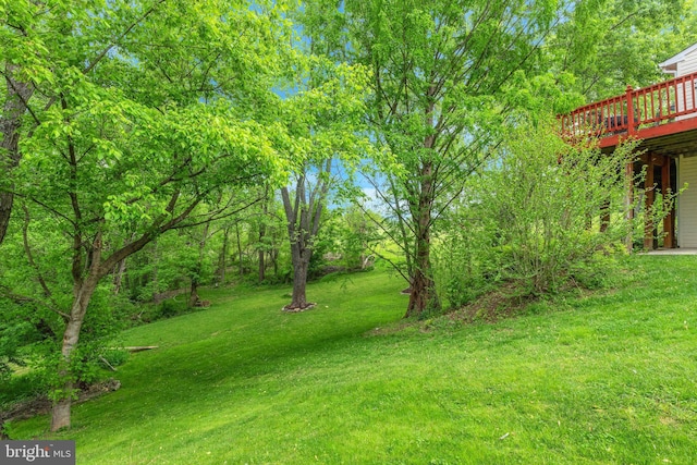 11294 Country Club Rd, New Market, MD 21774 - view of grassy yard with a deck