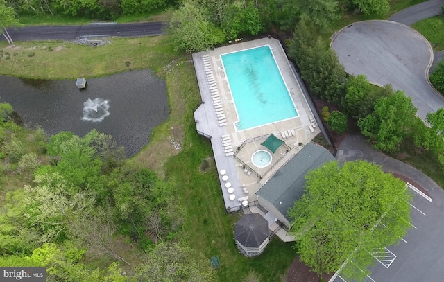 11294 Country Club Rd, New Market, MD 21774 - bird's eye view of a pool and a large body of water
