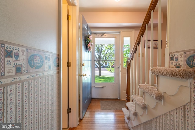 1069 E 2nd St, Red Hill, PA 18076 - doorway to outside with stairway, plenty of natural light, and light wood-type flooring