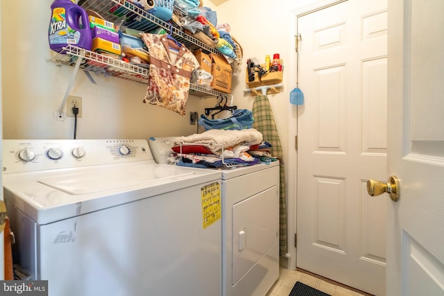 1069 E 2nd St, Red Hill, PA 18076 - laundry area featuring separate washer and dryer, laundry area, and light tile patterned floors