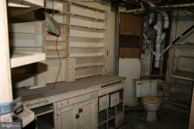 view of unfinished below grade area