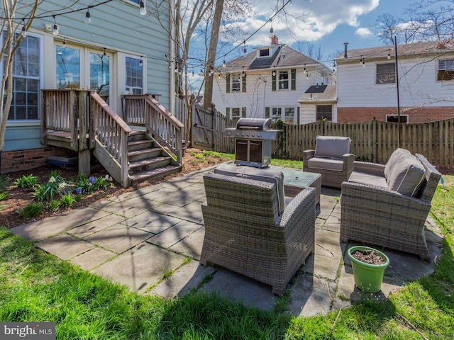 112 E Jefferson St E, Falls Church, VA 22046 - view of patio / terrace with an outdoor living space and grilling area