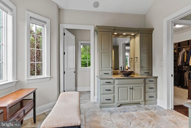 360 Fishing Creek Valley Rd, Harrisburg, PA 17112 - full bathroom featuring baseboards, vanity, plenty of natural light, and a spacious closet