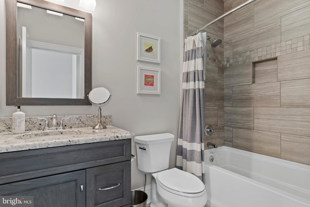 360 Fishing Creek Valley Rd, Harrisburg, PA 17112 - full bathroom with shower / bathtub combination with curtain, toilet, and vanity