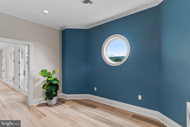 360 Fishing Creek Valley Rd, Harrisburg, PA 17112 - unfurnished room with baseboards, light wood finished floors, and crown molding