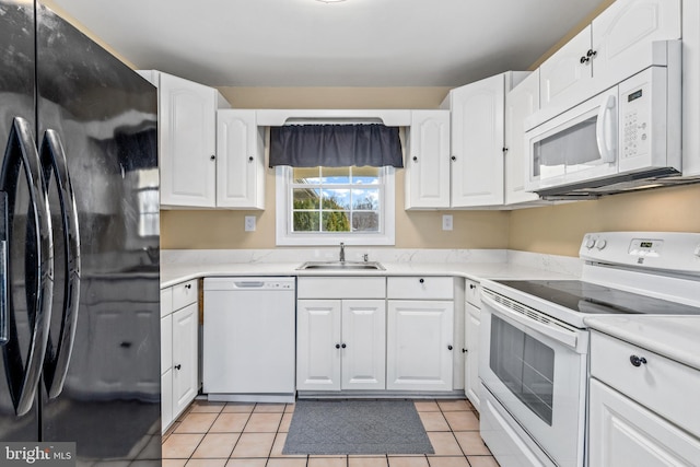 15700 Presswick Ln, Bowie, MD 20716 - kitchen featuring white cabinets, white appliances, and a sink