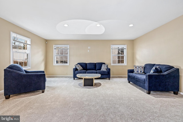 15700 Presswick Ln, Bowie, MD 20716 - carpeted living room with recessed lighting and baseboards