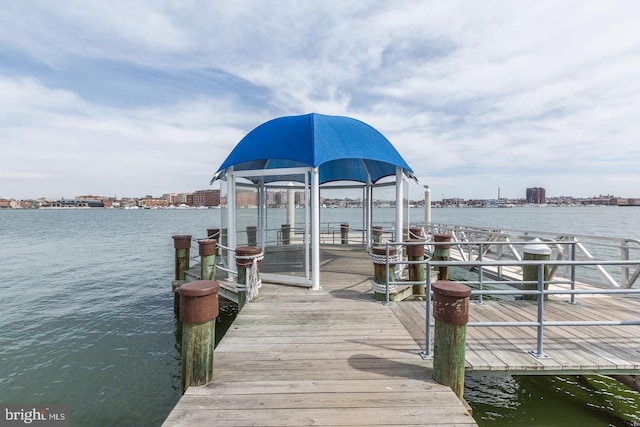 1308 Lowman St, Baltimore, MD 21230 - dock area featuring a water view