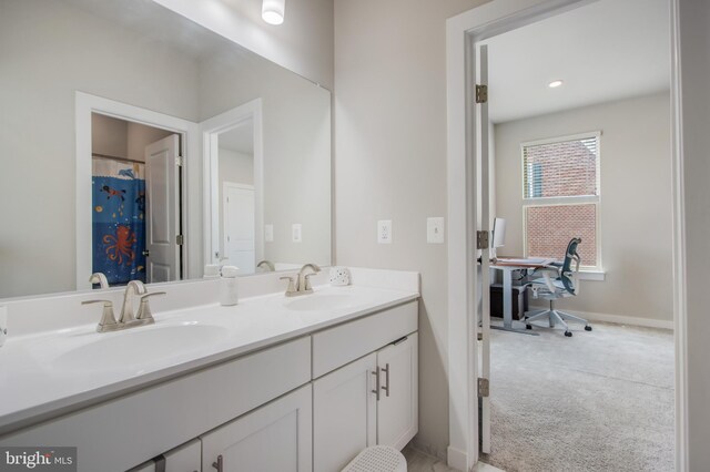 5510 Woodyard Rd, Upper Marlboro, MD 20772 - full bath with double vanity and baseboards