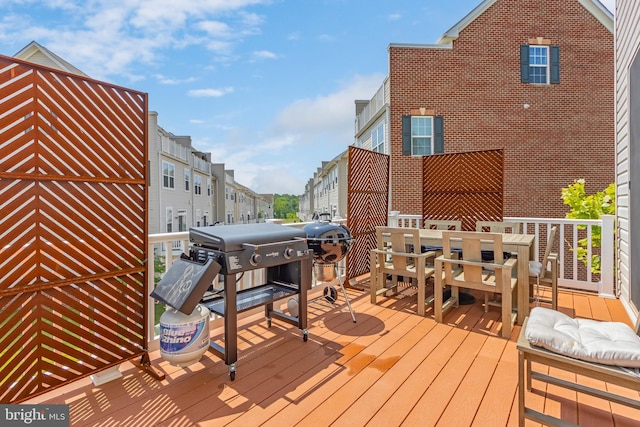 5510 Woodyard Rd, Upper Marlboro, MD 20772 - wooden deck with outdoor dining area and grilling area