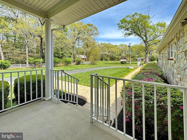 balcony with covered porch
