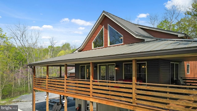 view of front of house with metal roof