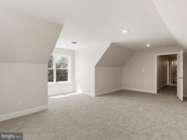 149 Matthew Dr, Chambersburg, PA 17201 - bonus room featuring recessed lighting, baseboards, vaulted ceiling, and carpet flooring