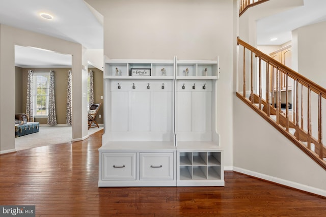 16 Zachary Ct, Boonsboro, MD 21713 - mudroom with baseboards, wood finished floors, and recessed lighting
