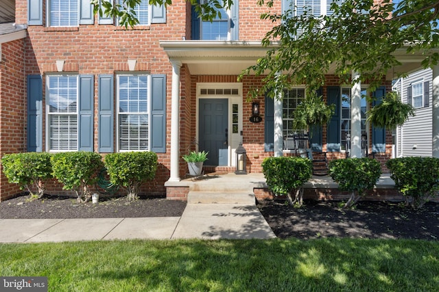 16 Zachary Ct, Boonsboro, MD 21713 - view of exterior entry with brick siding