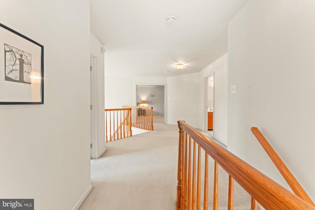 25 Stallion Cir, Upper Holland, PA 19053 - hallway featuring baseboards, an upstairs landing, and carpet flooring