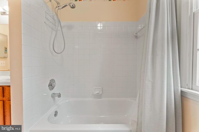 25 Stallion Cir, Upper Holland, PA 19053 - bathroom with shower / bathtub combination with curtain and vanity