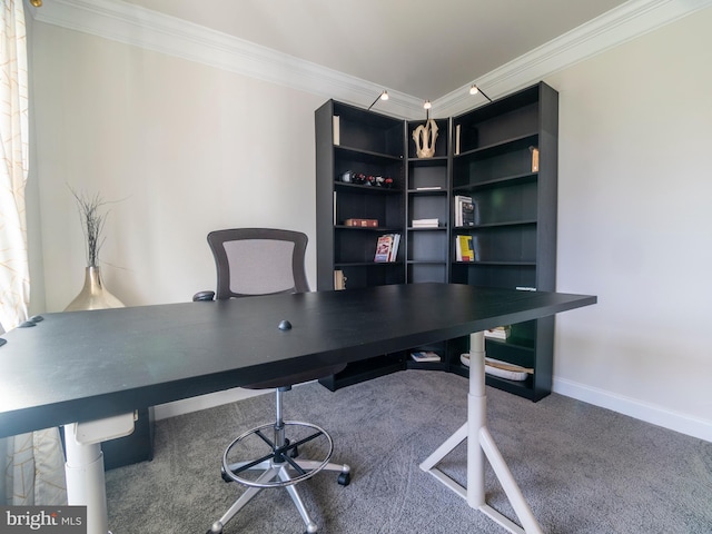 9318 Sydney Way, Laurel, MD 20723 - carpeted office with baseboards and ornamental molding