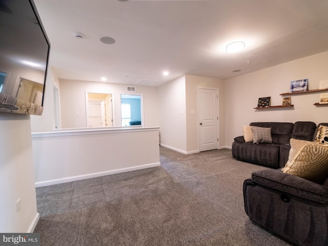 9318 Sydney Way, Laurel, MD 20723 - carpeted living area with baseboards, recessed lighting, and visible vents